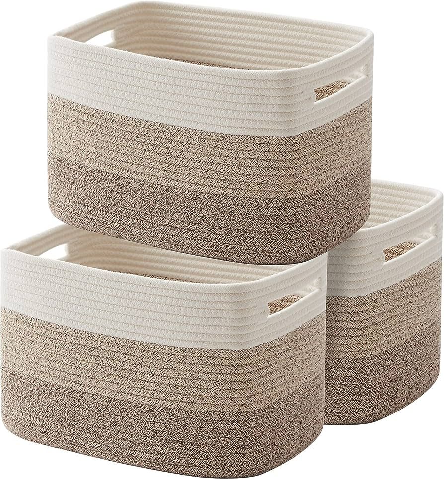 OIAHOMY Storage Basket, Woven Baskets for Storage, Cotton Rope Basket for toys,Towel Baskets for ... | Amazon (CA)