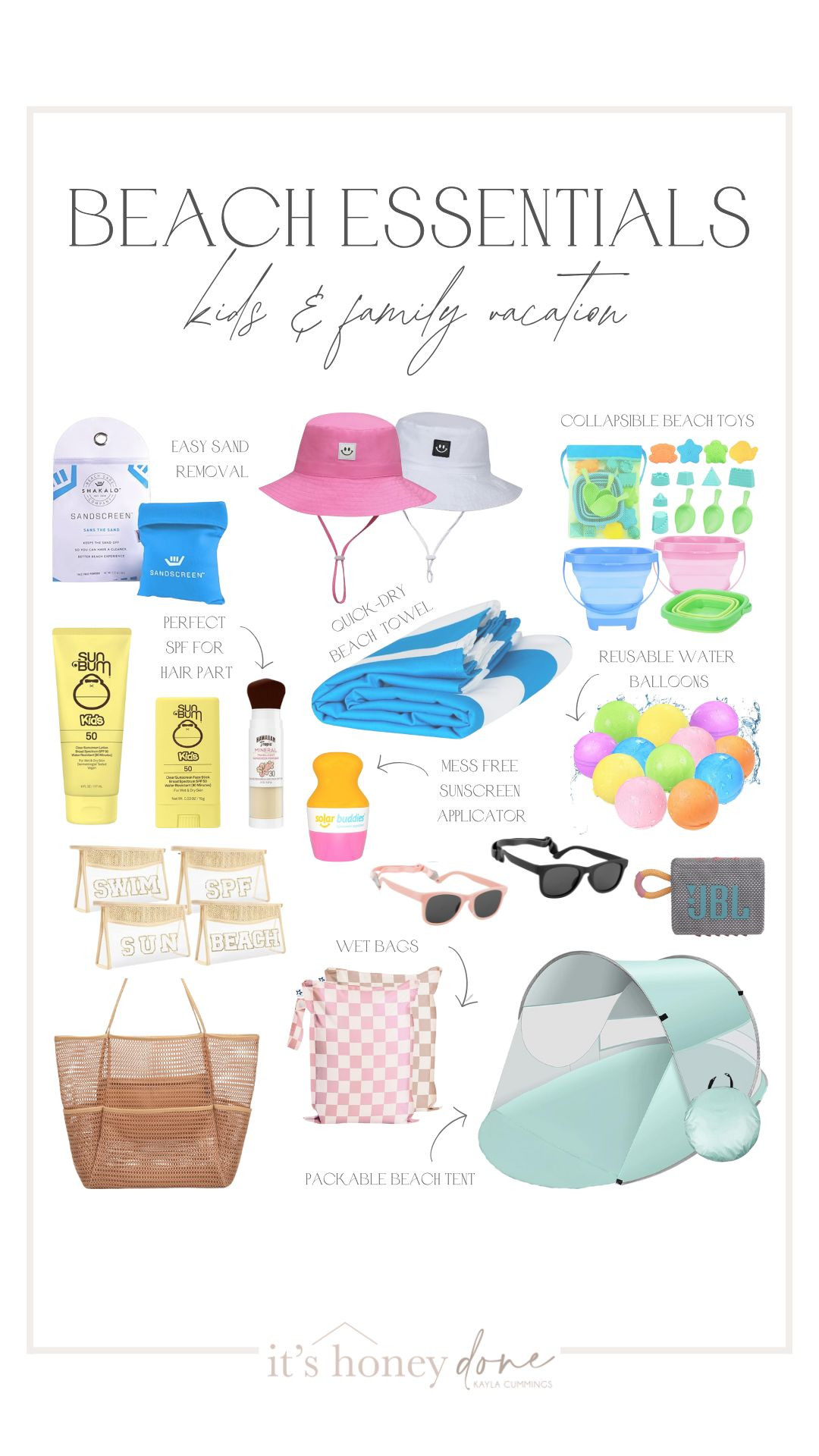 These beach essentials are so fun and easy to pack if your traveling by plane or easy to store in your car for a road trip to the beach or lake! 

 #LTKSeasonal #LTKKids #LTKFamily