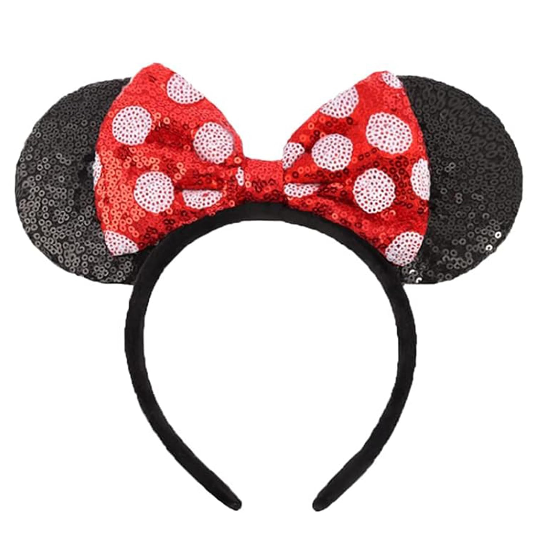 XINXIYAN Glitter Sequin Mouse Ears Headbands with Bow for Women - Birthday Party Princess Decorat... | Amazon (US)
