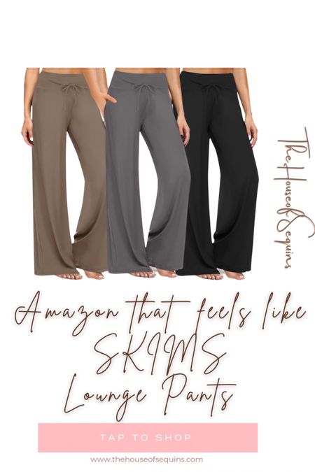 Amazon Skims inspired lounge pants, sweat pants, pj pants,  comfy pants, amazon that feels like skims, skims, skims undies, panties, bras, comfy bra, amazon skims tank top, soft tanks, Thongs, underwear, amazon skims dupe, Amazon finds, Walmart finds, amazon must haves #thehouseofsequins #houseofsequins #reels #tiktok #amazonfinds #amazon #amazonmusthaves #walmartfinds #skims