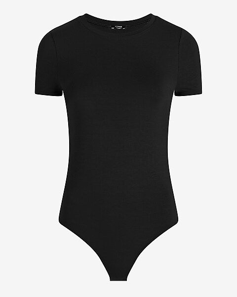 Supersoft Fitted Crew Neck Short Sleeve Bodysuit | Express