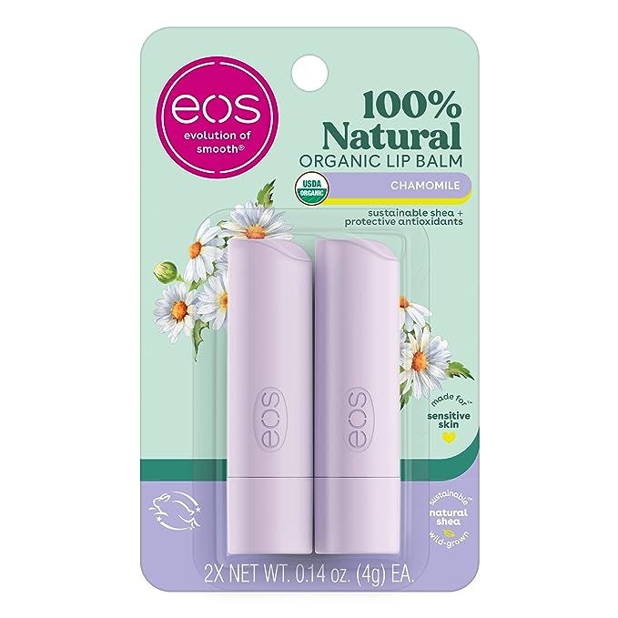 eos 100% Natural & Organic Lip Balm- Chamomile, Dermatologist Recommended for Sensitive Skin, All... | Amazon (US)