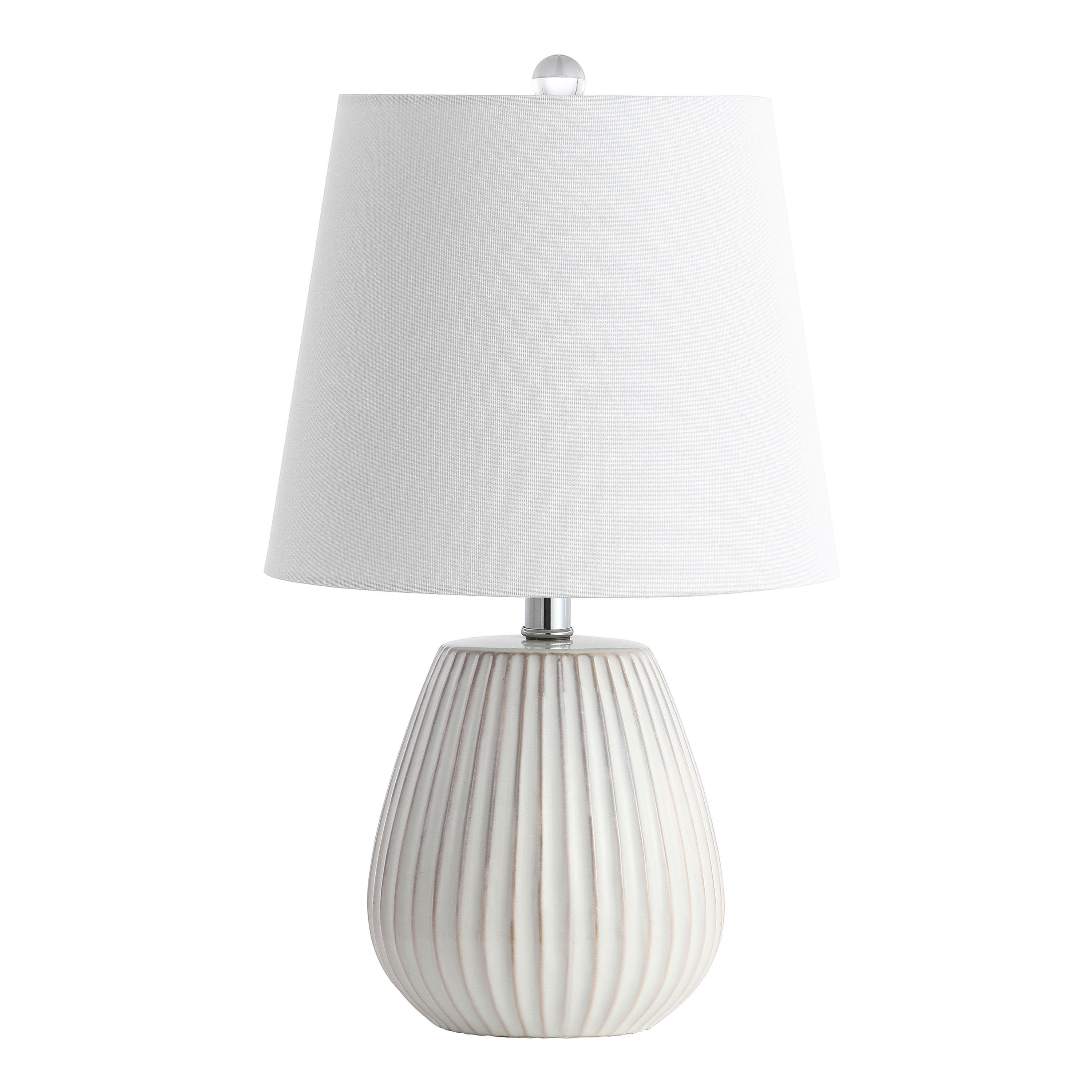 Brock White Ceramic Ribbed Table Lamps Set Of 2 | World Market