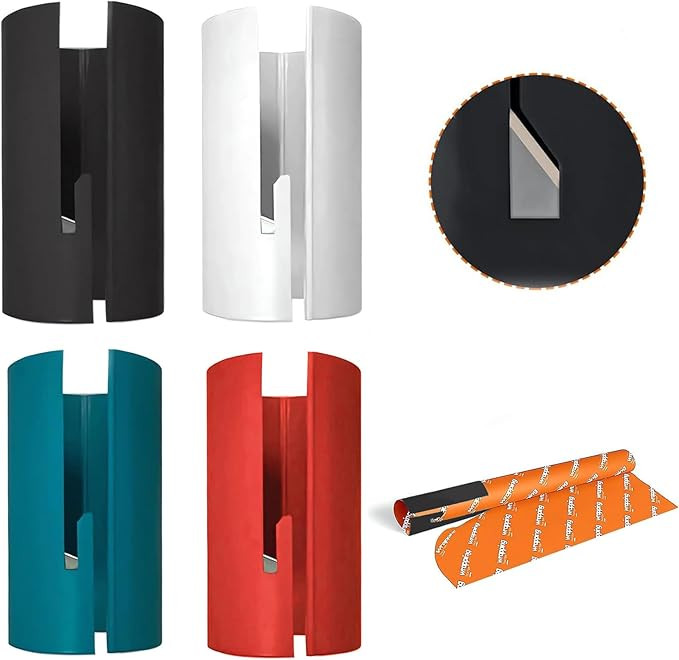 4 Packs Christmas Gift Wrapping Paper Cutter, Sliding Wrapping Paper Cutter Tool Tube, Gift Wrap ... | Amazon (US)