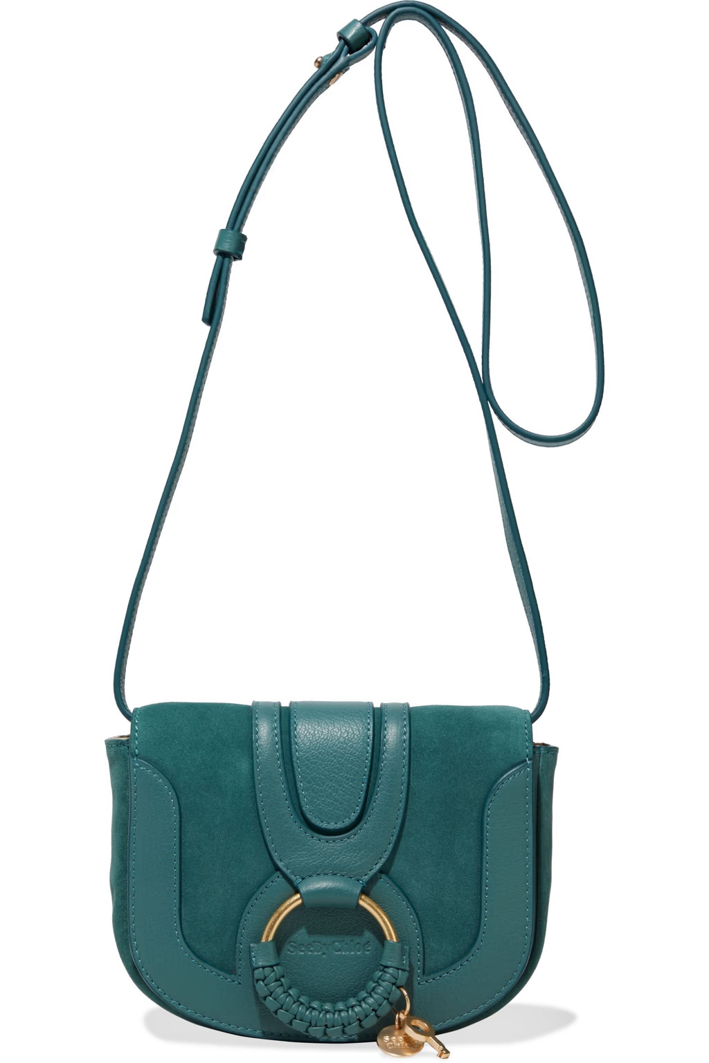 Joan mini suede and pebbled-leather shoulder bag | The Outnet (US and CA)