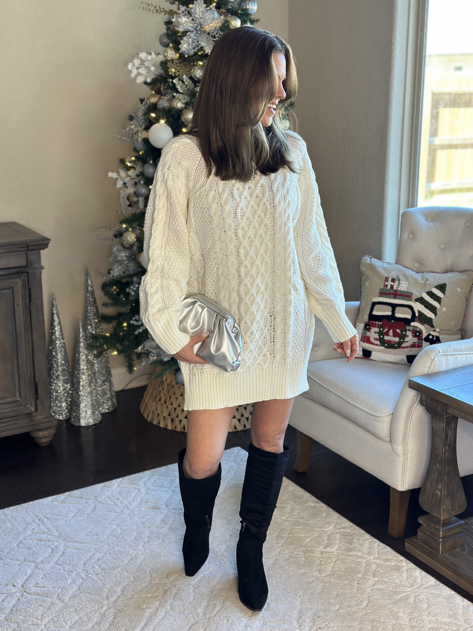 Holiday looks! Loving these two sweater dresses and two red velvet dresses. Mix them with boots or pointed heals for a classier look. Wearing size small in dresses. Scroll to see all of them💕

Holiday dresses, Fall outfits, Christmas, Amazon finds, Holiday outfit, Thanksgiving outfit

#LTKCyberWeek #LTKHoliday #LTKstyletip