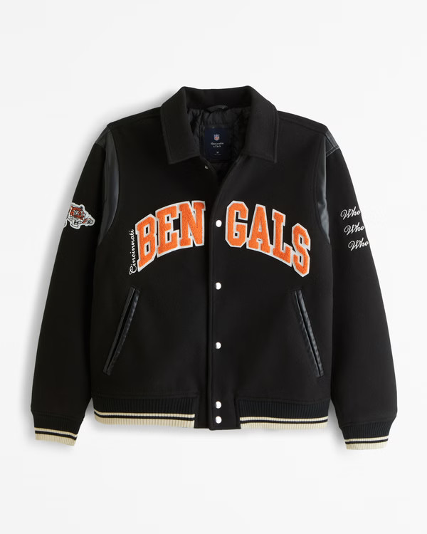 Cincinnati Bengals Varsity Bomber Jacket | Abercrombie & Fitch (US)