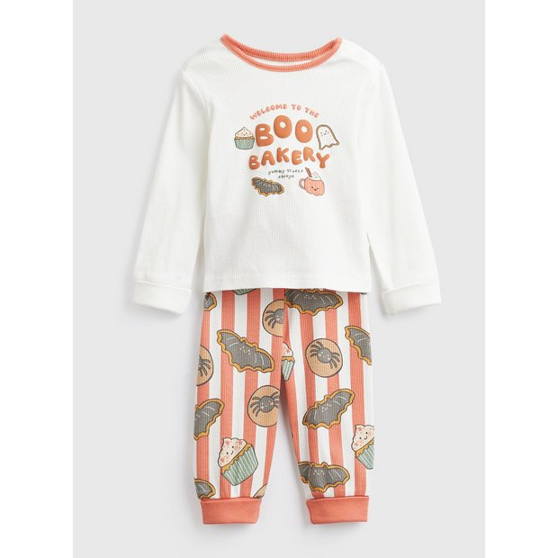 Buy Cream Boo Bakery Halloween Print Pyjamas Up to 3 mths | Halloween pyjamas | Tu | Tu Clothing