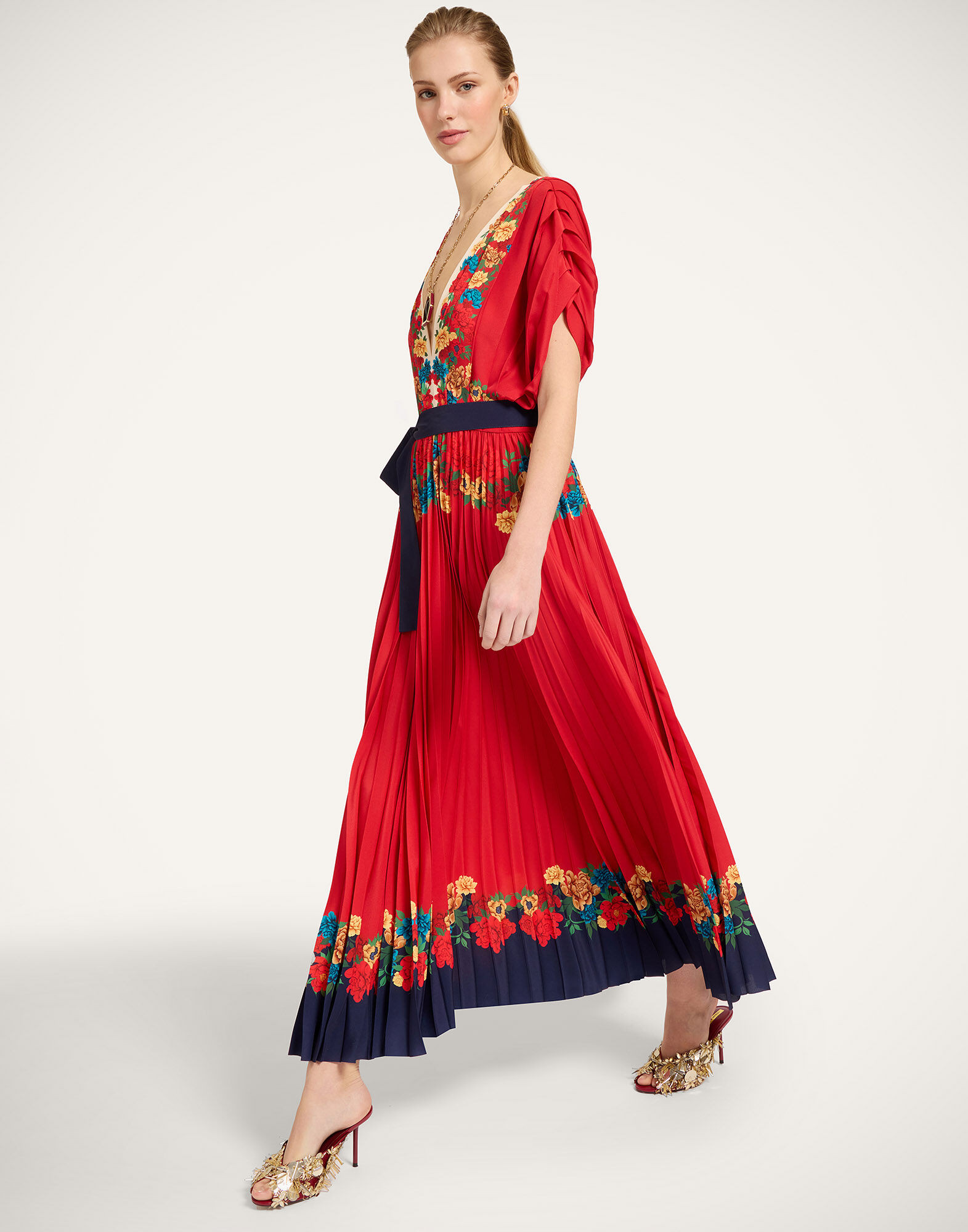 Accordion Dress in Princess Peony Placée Red for Women | La DoubleJ | La DoubleJ