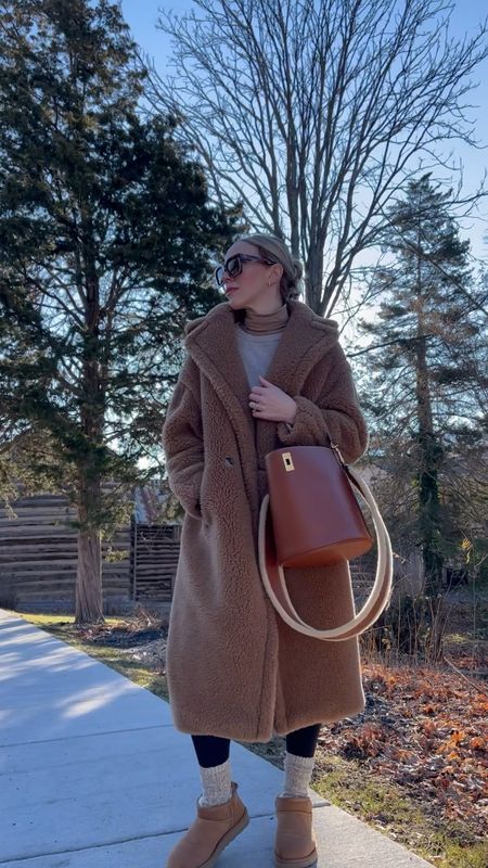 Camel Teddy coat, Max Mara coat, Amazon leggings, Ugg ultra mini boots, Celine bucket bag, cozy winter style 

#LTKshoecrush #LTKunder50 #LTKSeasonal