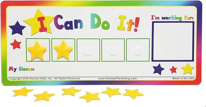 Kenson Kids “I Can Do It!” Token Board. Colorful Magnetic Rewards Chart with Positive-Reinfor... | Amazon (US)