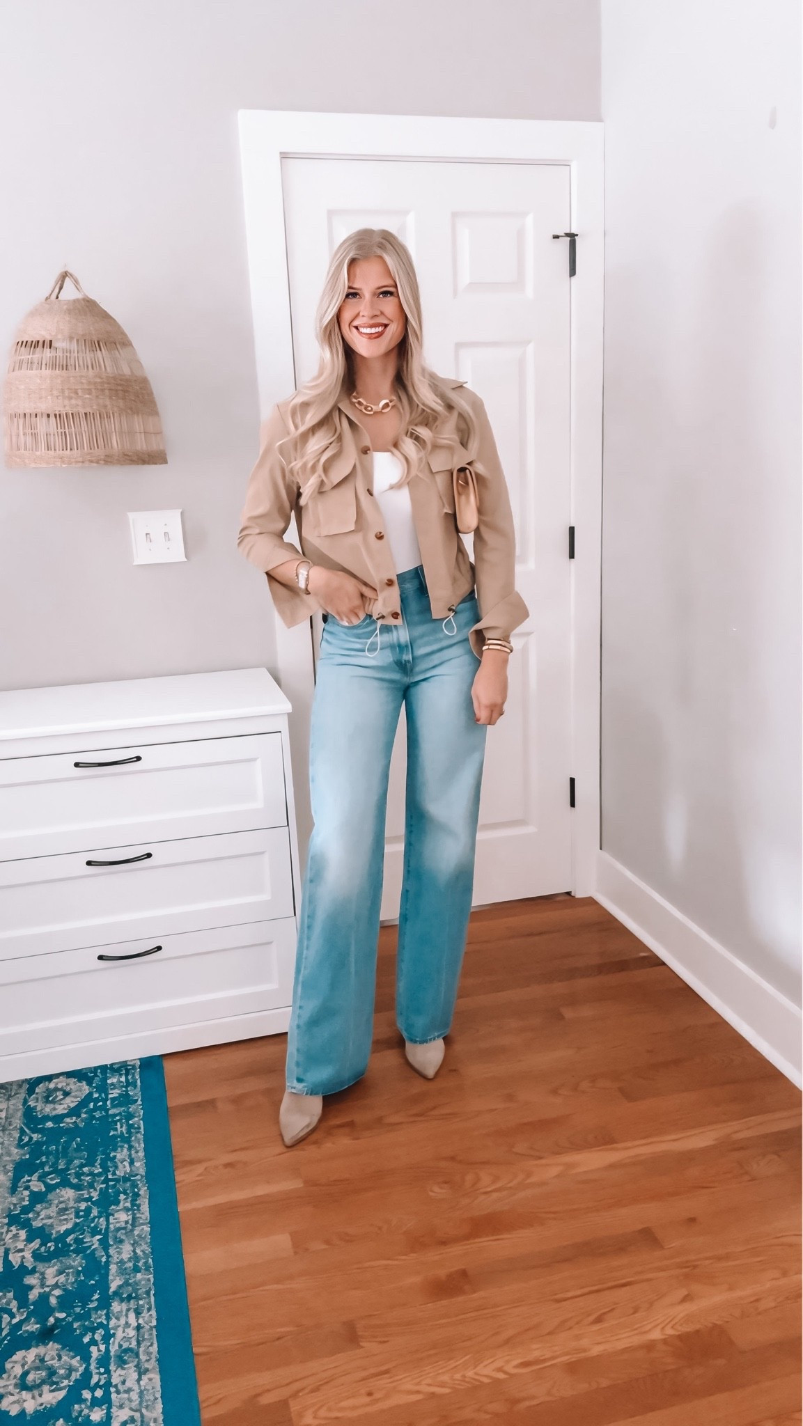 Booty flattering jeans, a lightweight jacket, a look for less clutch… OBSESSED 👏🏼

Wearing size 27 in the jeans and size small in the jacket! 

#momjeans #fallstyle #casualoutfitideas #casualoutfits
mom jeans, wide leg jeans, look for less, fall jacket, fall casual outfit, amazon outfit, mom outfit, mom ootd, amazon haul, look for less, millennial style, mom fashion, affordable style

#LTKSeasonal #LTKTall #LTKootd