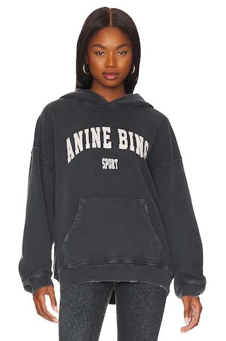 ANINE BING Sport Harvey Sweatshirt in Washed Black from Revolve.com | Revolve Clothing (Global)