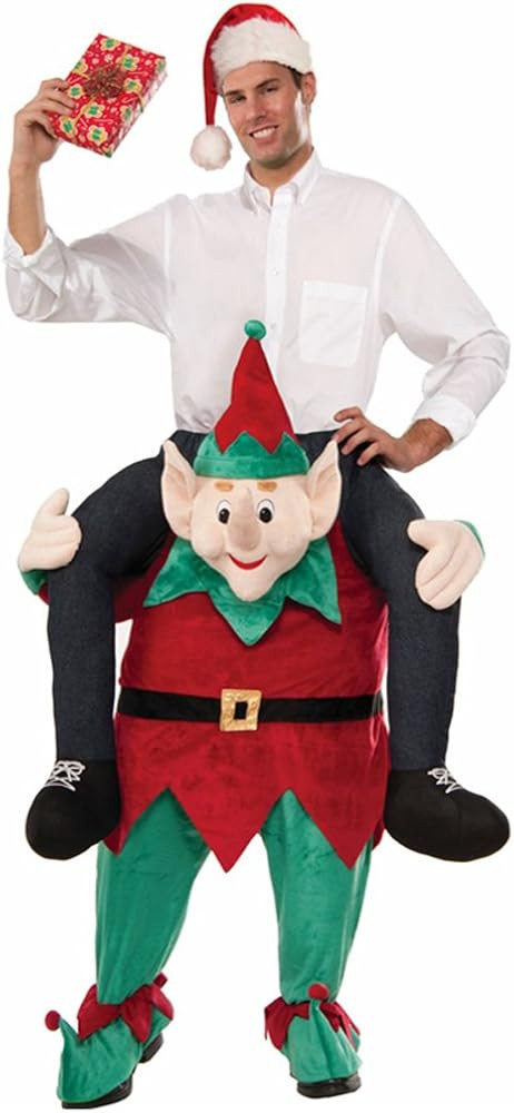 Christmas Carry Ride On Me Shoulder Santa Claus Mascot Costume Ride On Costume | Amazon (US)