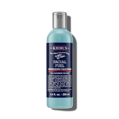 Kiehl's Facial Fuel Face Wash, Refreshing + Invigorating Men's Gel Cleanser, with Caffeine, Vitamin E and Menthol, Non-Drying Formula Moisturizes Skin, Great for Clogged Pores - 8.4 fl oz | Amazon (US)