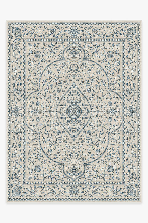 Vianna Blue & Ivory Tufted Rug | Ruggable