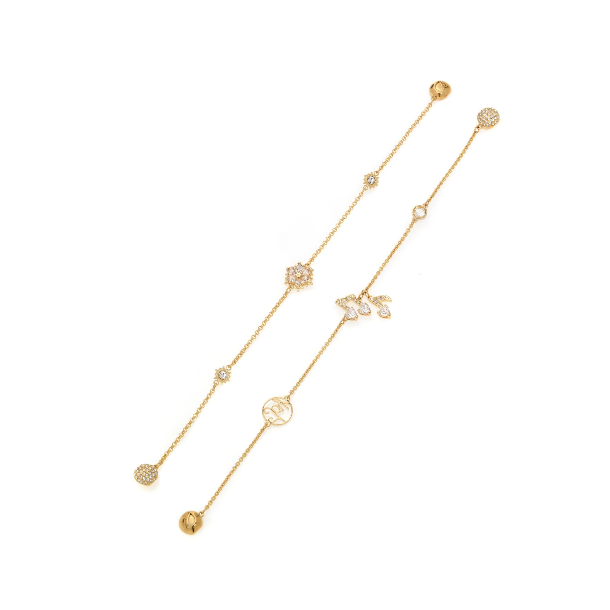 Swarovski Remix Gold Tone Czech White Crystal Bracelet 5512383 | ShopWorn | Shop Worn