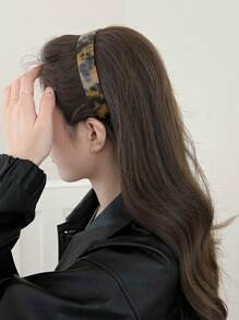 1pc Women Elegant Retro Classic Tortoise Shell Wide Hair Hoop, Simple Stylish Hair Accessory | SHEIN