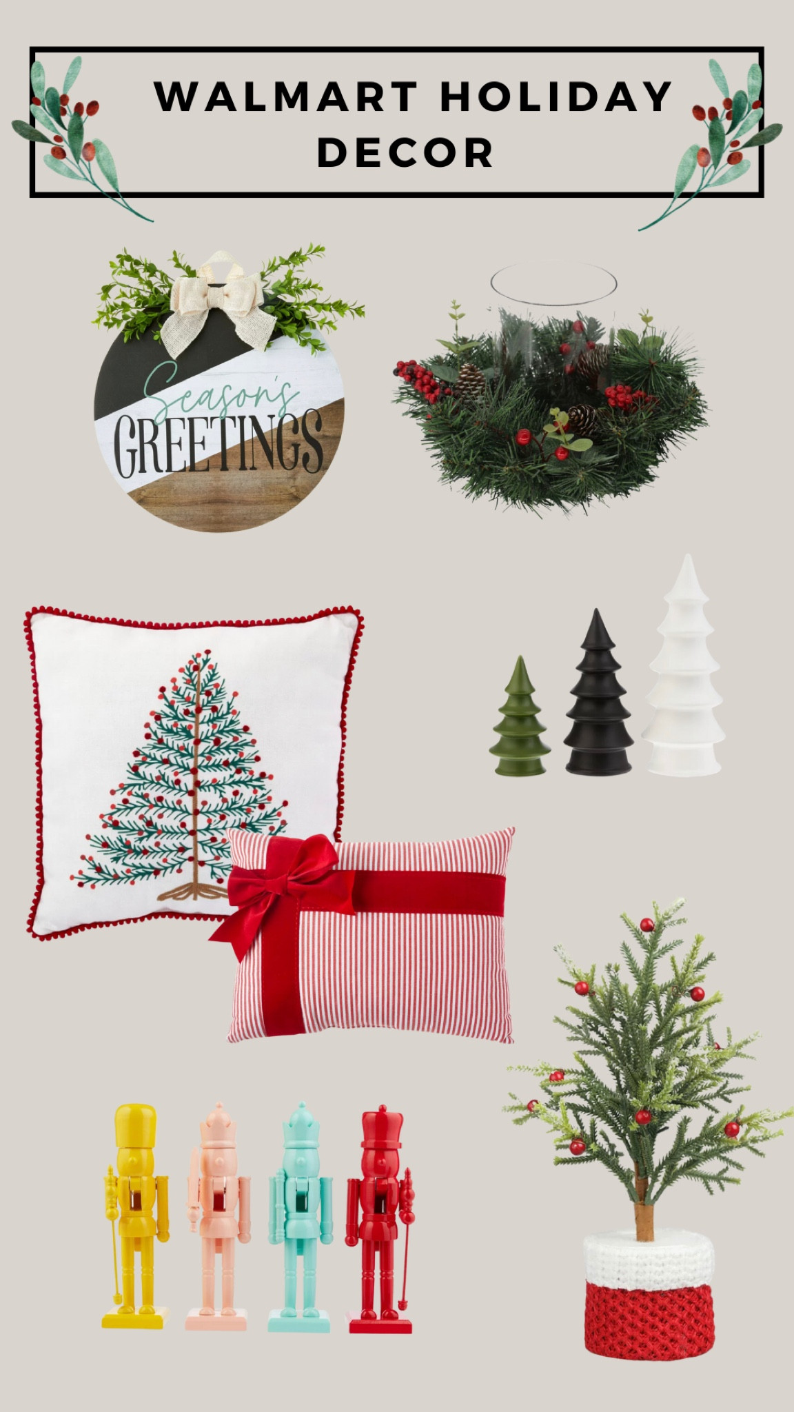 Walmart holiday decor #walmart #walmarthome #walmartfinds #holidaydecor #christmas #decorate 

#LTKhome #LTKHoliday #LTKSeasonal