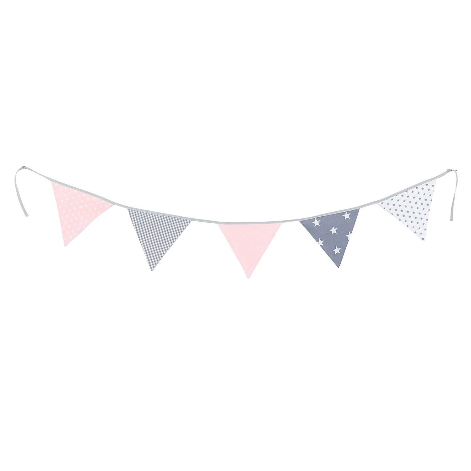 100% Cotton Fabric Bunting Flag Garland Pennant Banner by ULLENBOOM | Star/Checkered | Baby Showe... | Amazon (US)