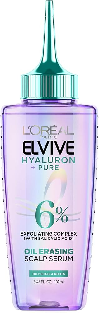 L'Oreal Paris Elvive Hyaluron + Pure Oil Erasing Scalp Serum with Salicylic Acid For Oily Hair, 3... | Amazon (US)