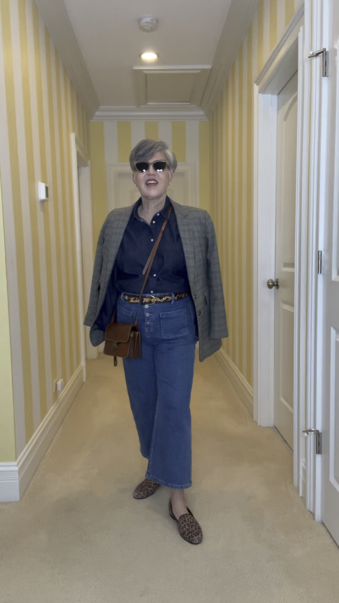 If you love jeans 👖 but want to elevate your fall 🍁look, this post is for you. Most of us have a denim or chambray shirt. Add it to your favorite jeans and pop on leopard 🐆 flats and a belt (leopard print is BIG right now. Then add a brown crossbody and a plaid blazer. Wear the blazer with the sleeve rolled back a bit or just drape the jacket over your shoulders.
Great basic pieces. Perfect for Thanksgiving 🦃or a fall 🍁getaway or maybe a wine 🍷 tasting!

#LTKOver40 #LTKSeasonal #LTKVideo