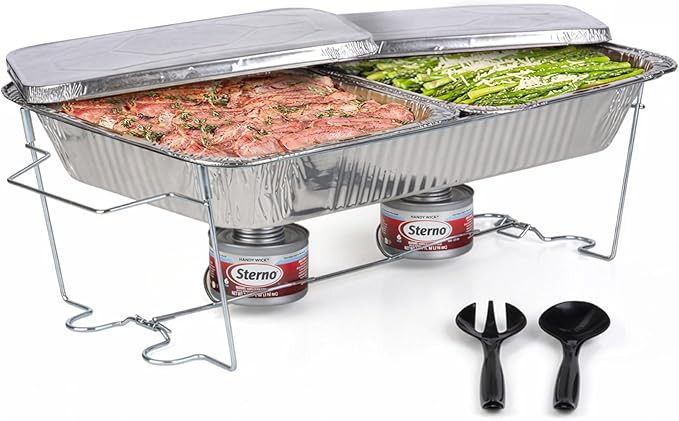 Amazon.com: Sterno Disposable Complete Chafing Dish Buffet Set, 6-Hour Chafer Fuel Wick, Food War... | Amazon (US)
