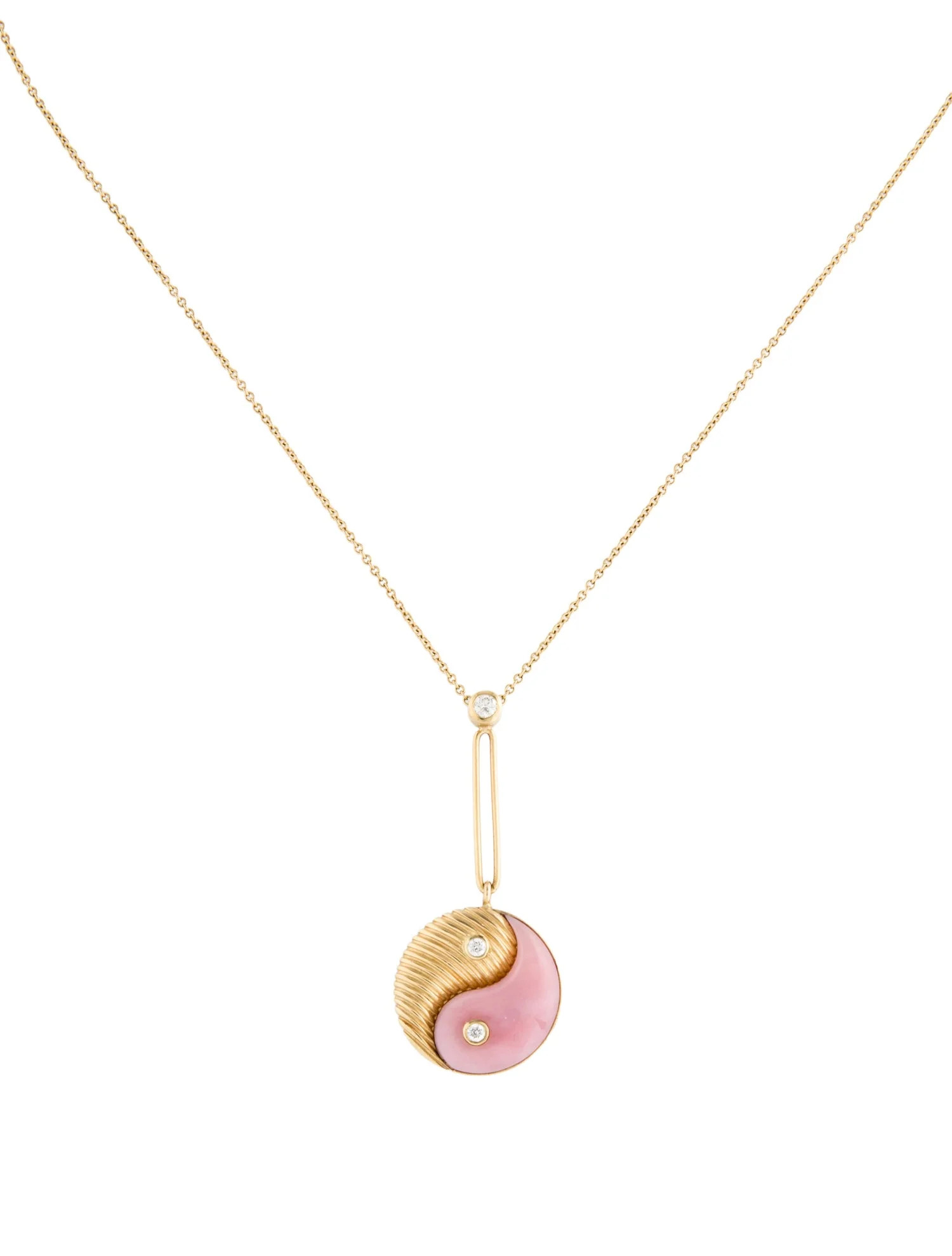 14K Opal & Diamond Yin Yang Pendant Necklace | The RealReal