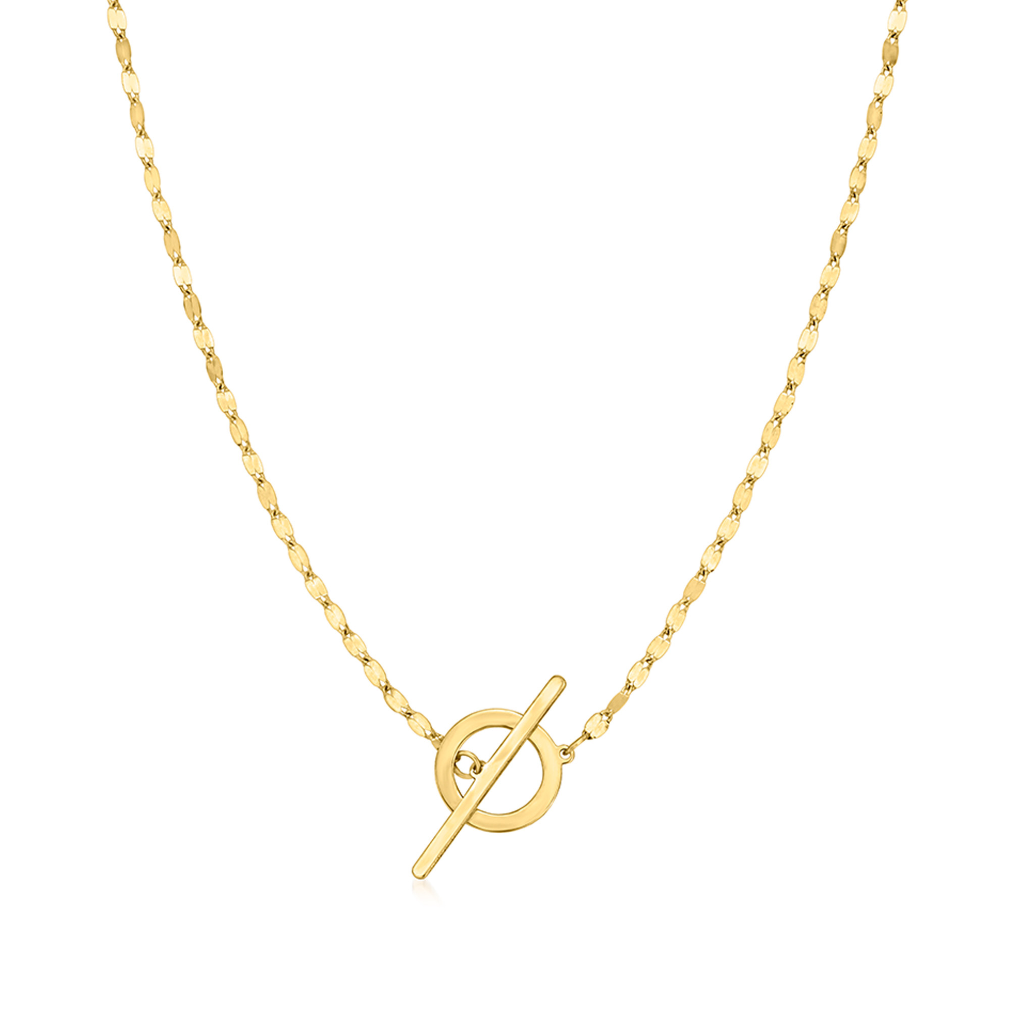 Italian 14kt Yellow Gold Lumachina-Chain Toggle Necklace | Ross-Simons