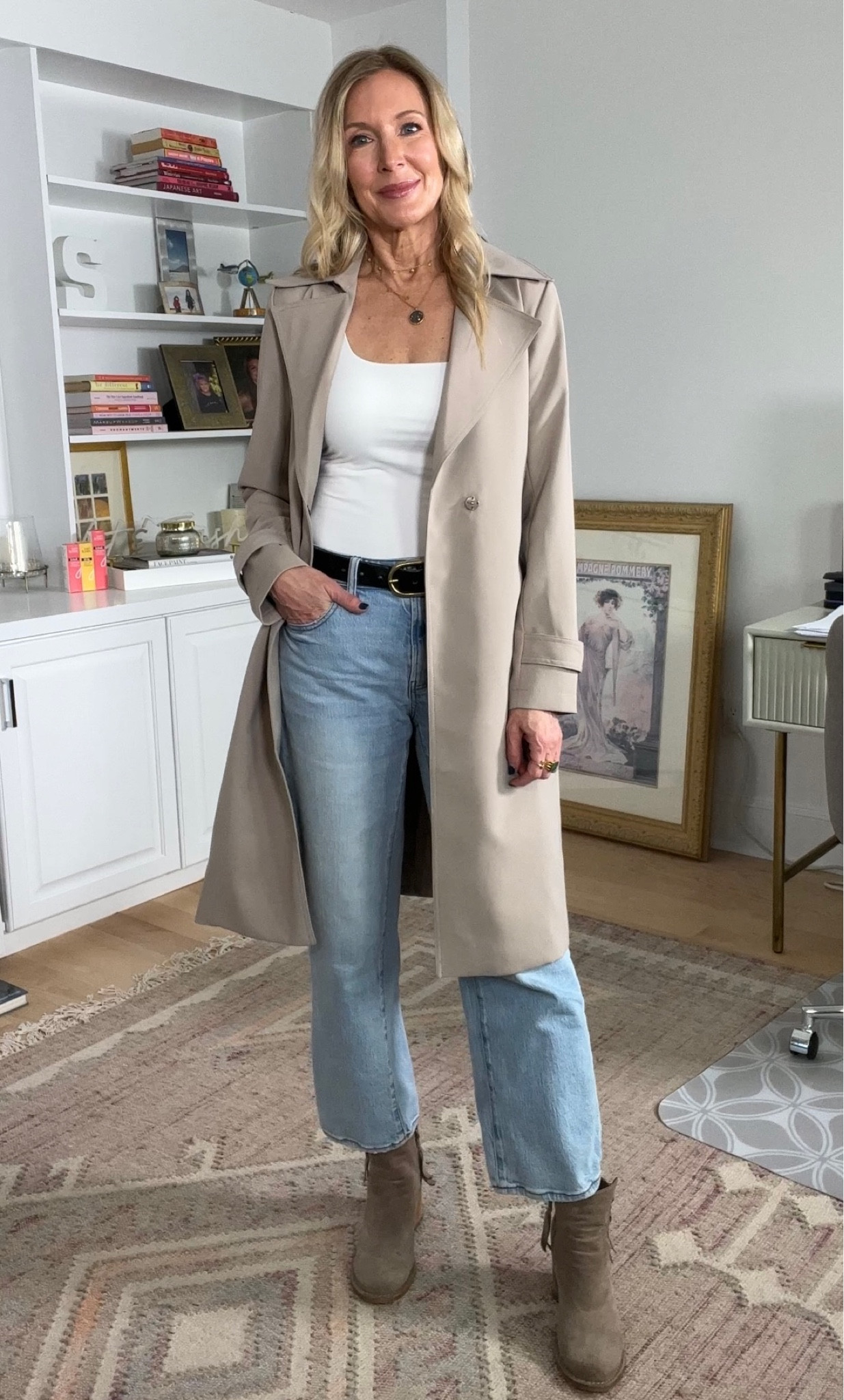 Love this simple spring trench coat.
Casual to office

#LTKfindsunder100 #LTKover40 #LTKSeasonal