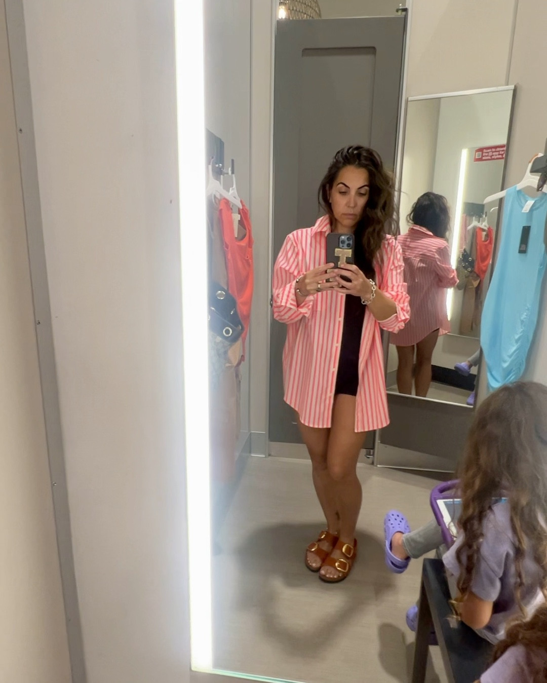 Cutest oversized button down neon pink stripe great with jeans, over a romper, around the waist and on clearance!

#LTKSaleAlert #LTKFindsUnder50 #LTKStyleTip