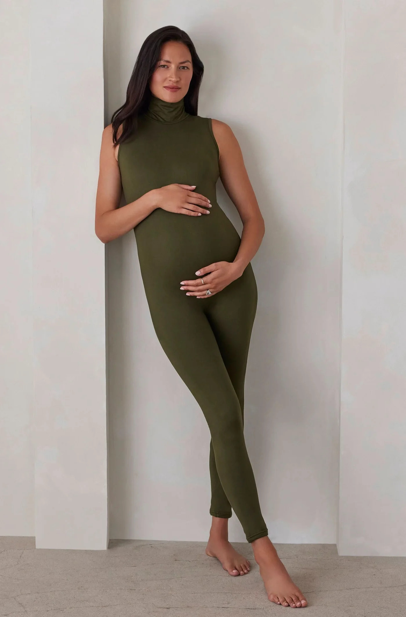The Stevie Maternity Turtleneck Sleeveless Unitard | Shop The Stevie Women's Sleeveless Turtlenec... | BUMPSUIT