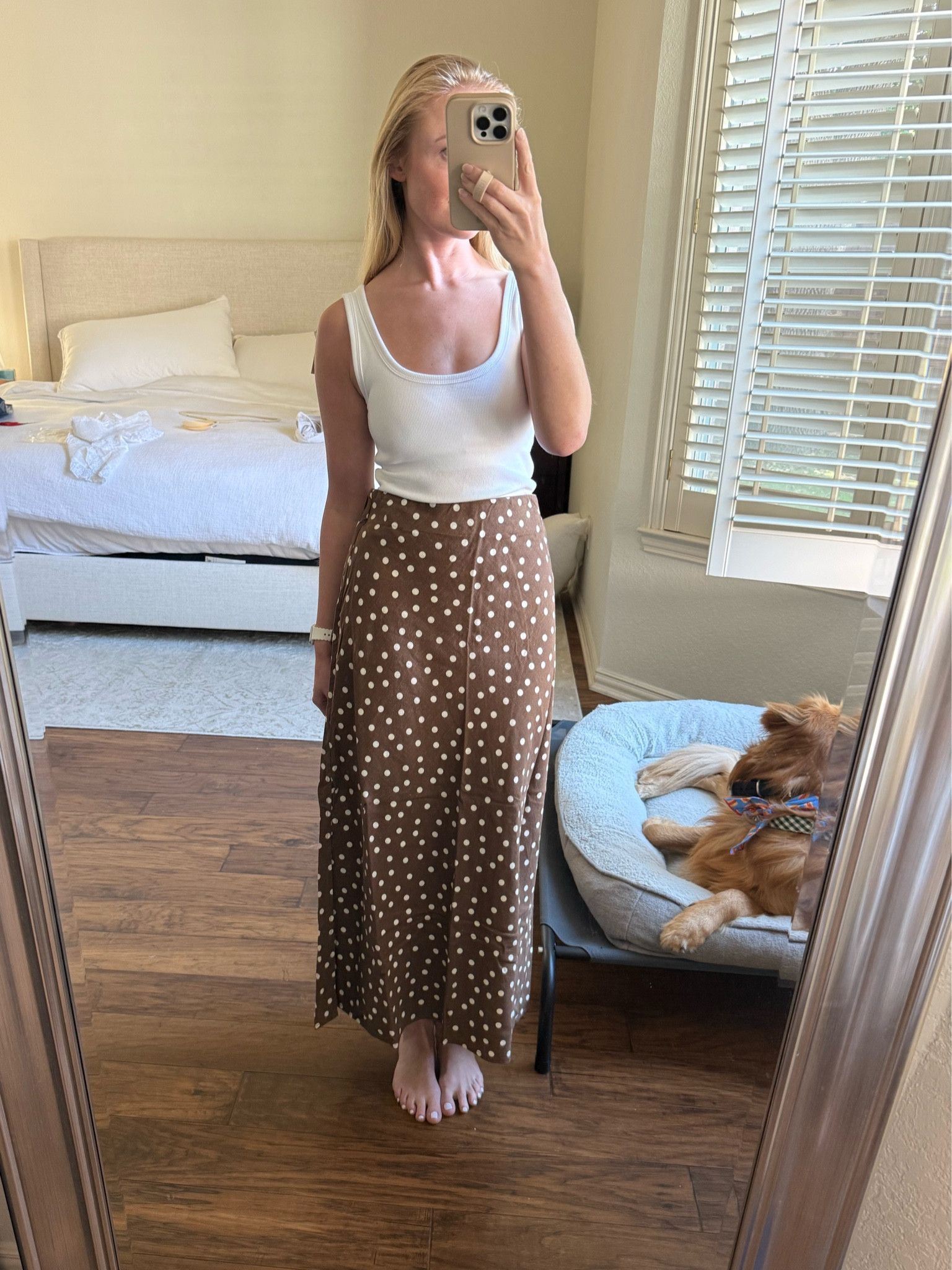 Love this polka dot slip skirt! Wearing an XS in tank and skirt 

#LTKSeasonal #LTKootd #LTKPetite