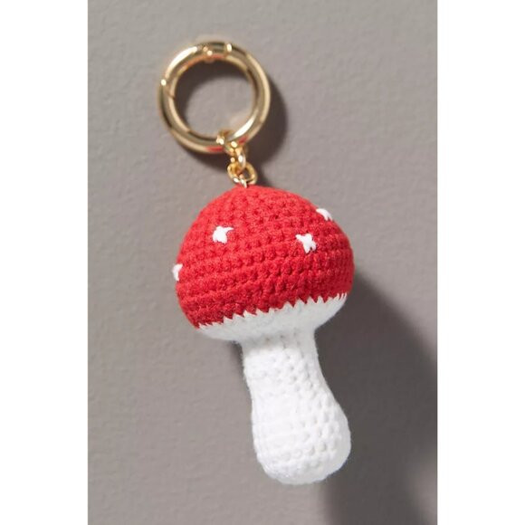 Anthropologie Farmer's Market Crochet Bag Charm Mushroom NWT | Poshmark