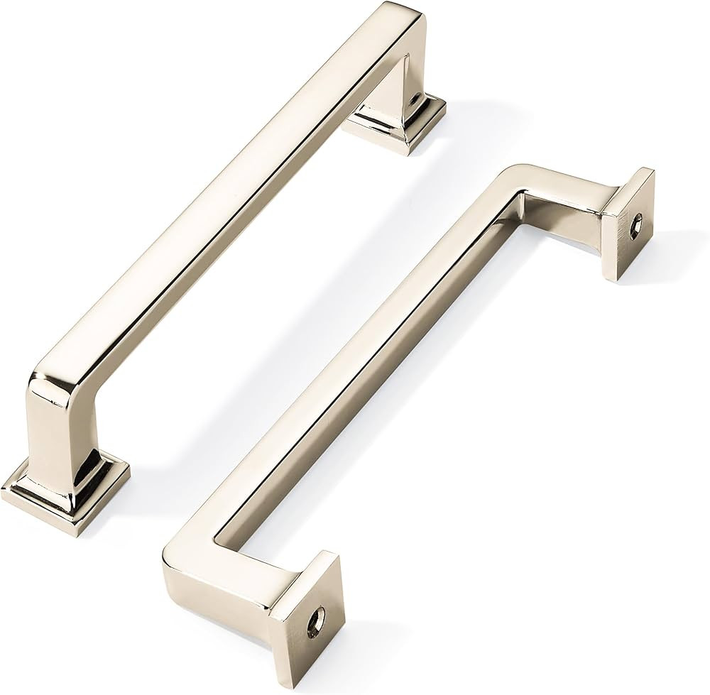 khtumeware 10 Pack Polished Nickel Cabinet Pulls, 5 Inch(128mm) Hole Centers Cabinet Handles Kitc... | Amazon (US)