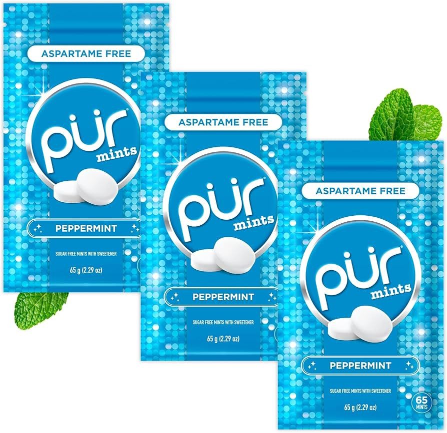 PUR Mints | Aspartame Free Breath Mints | Made with Xylitol | Sugar Free, Vegan, Gluten Free | Na... | Amazon (US)