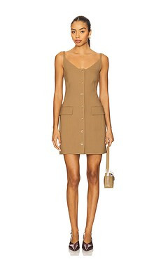 Nanushka Peitho Dress in Brown from Revolve.com | Revolve Clothing (Global)