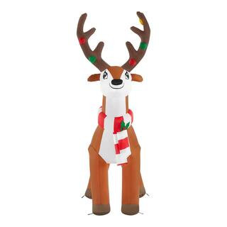 Home Accents Holiday 6 ft. Reindeer  Holiday Inflatable 117021 - The Home Depot | The Home Depot