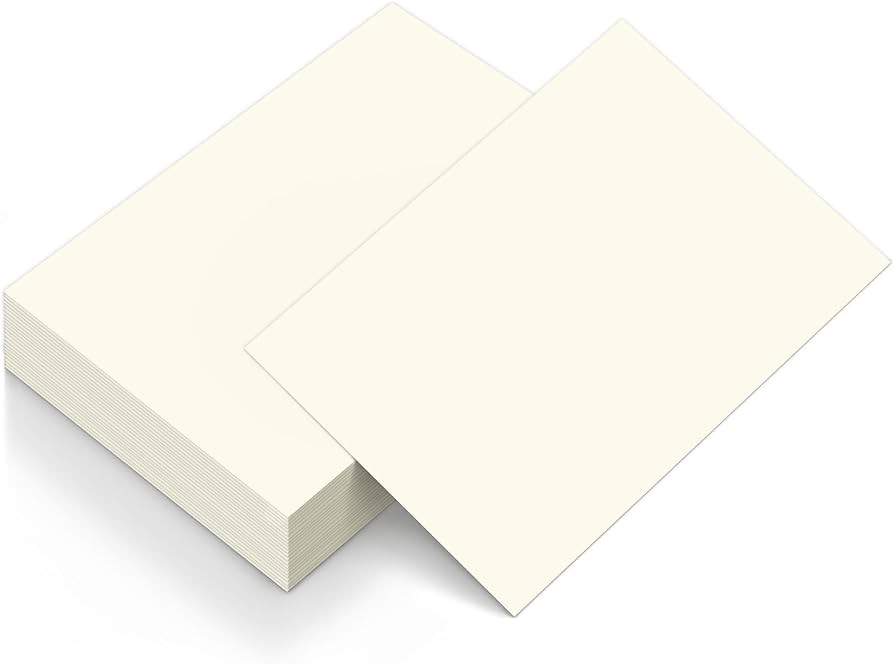 Goefun 50 Sheets Cream Cardstock 8.5 x 11 Ivory Paper 80lb | Amazon (US)