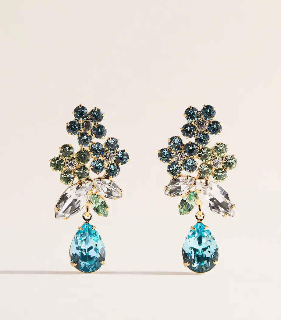 Yellow Gold-Plated Bouquet Bluebell Drop Earrings | Harrods UK