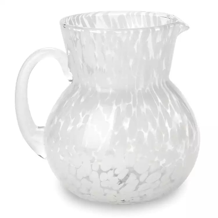 New! White Speckled Freckle Pitcher | Kirklands