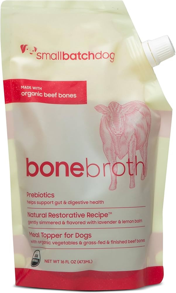 Smallbatch Pets Shelf Stable Bone Broth, Organic Beef Recipe with Prebiotics & Adaptogen-Inspired... | Amazon (US)