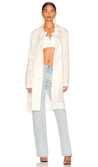 Yara Button Up in Optic White Flower | Revolve Clothing (Global)