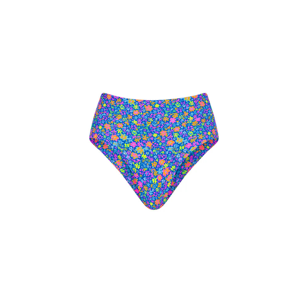 High Hip Cheeky Bikini Bottom - Electric Bloom | Kulani Kinis US