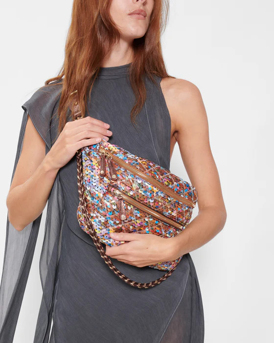 Spangle Sequin Crosby Crossbody Sling Bag | MZ Wallace