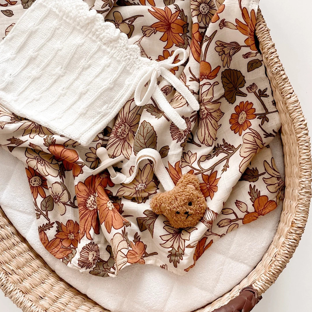 Muslin Vintage Floral, Baby Girl Swaddle Blanket, Muslin Swaddle Cotton, Soft  Muslin Floral Baby... | Etsy (US)