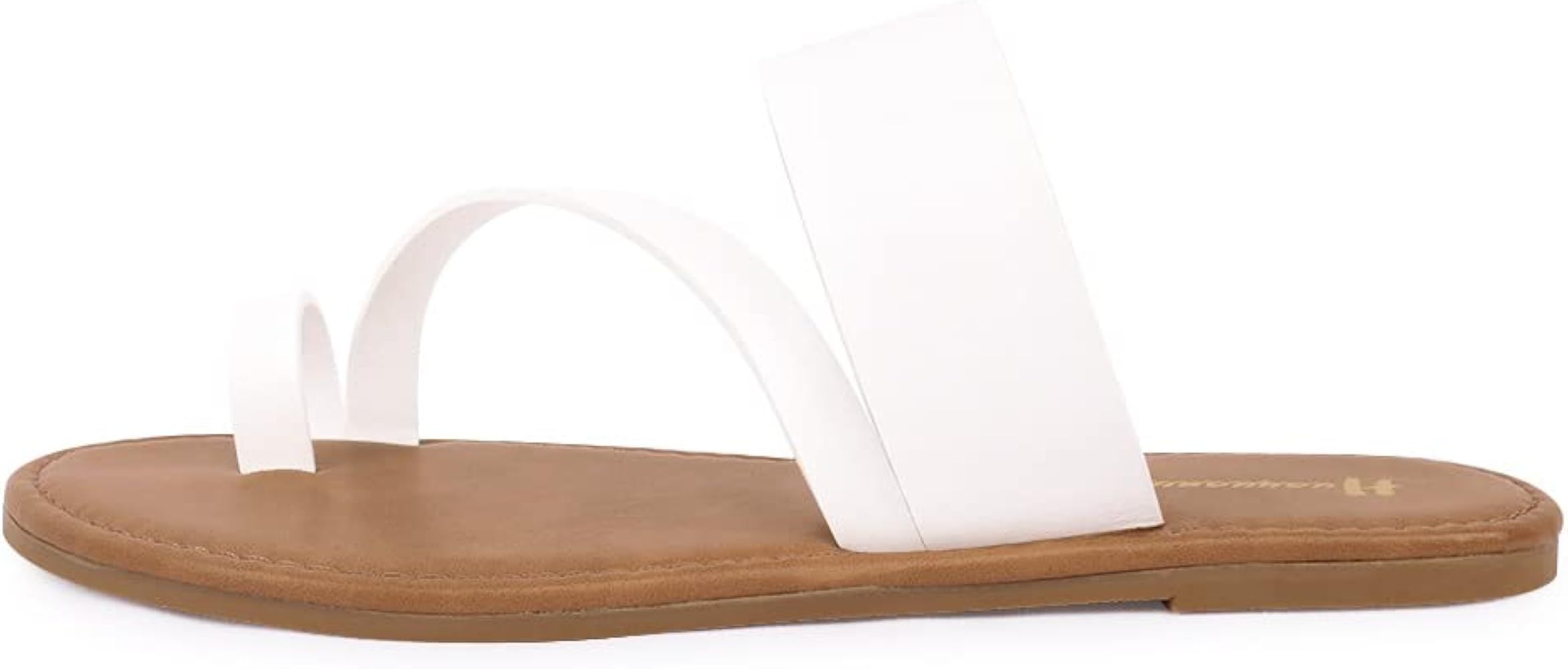 Women's Slide Sandals Slip On Flat Sandals Flip Flop Thong Sandals Casual Summer Shoes | Amazon (US)