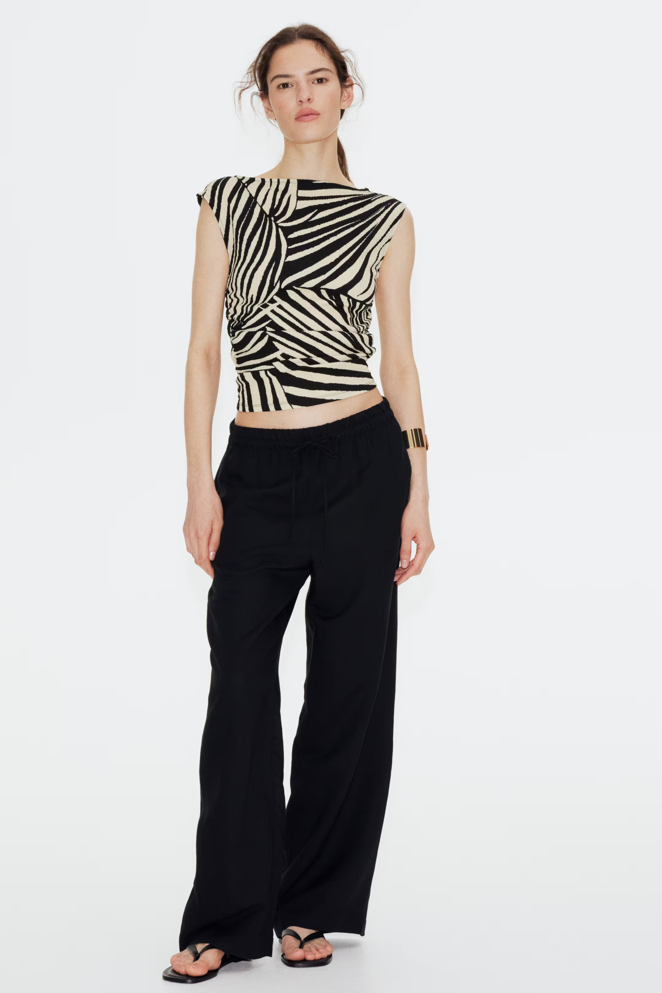 Textured jersey top | H&M (US + CA)