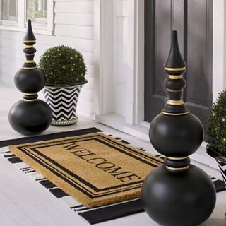 Solid Black Harlow Topiary | Grandin Road