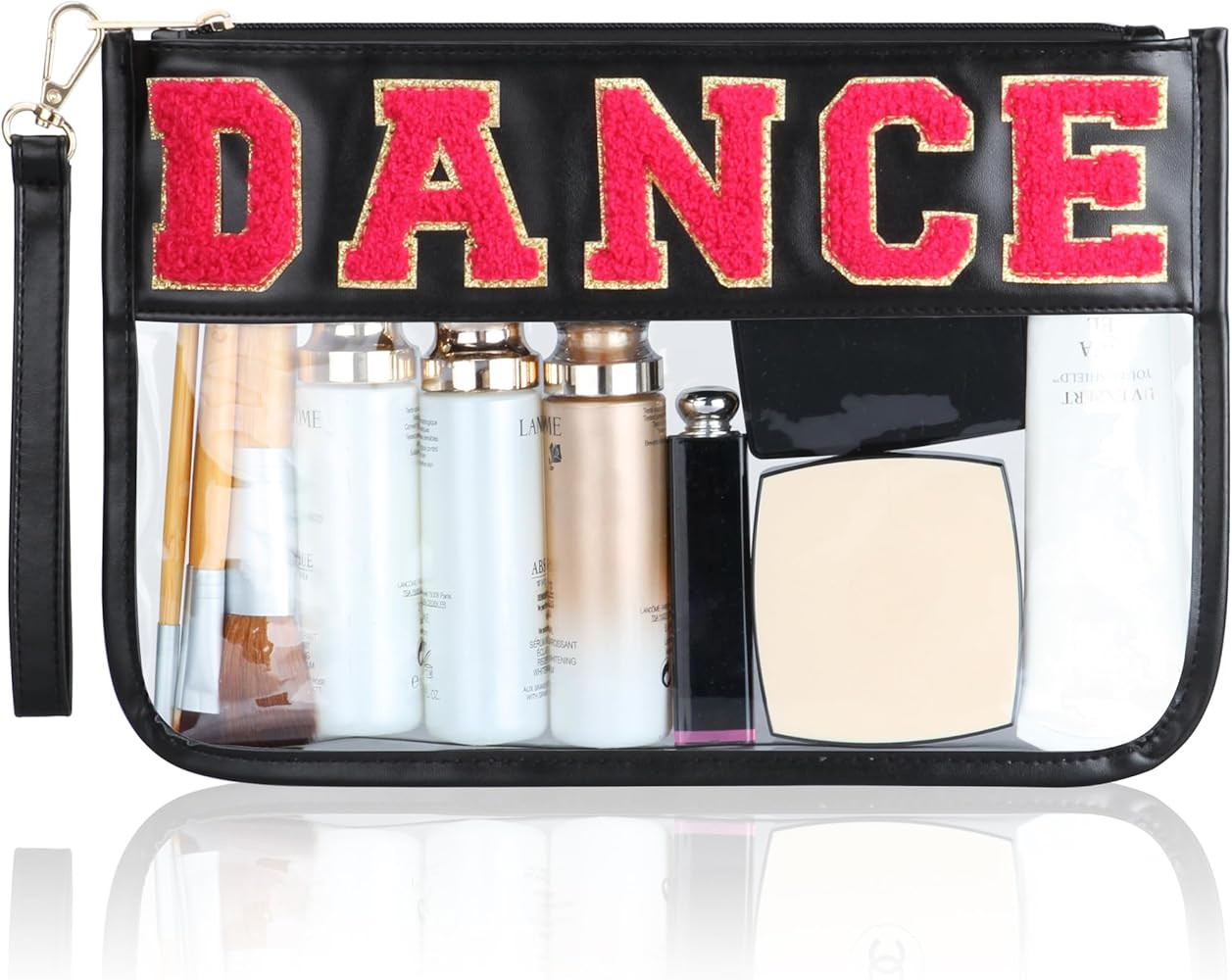 Dance Recital Gifts, Clear Makeup Letter Bag, Chenille Letter Patch Cosmetic Bag, Dance Competiti... | Amazon (US)
